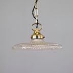 Antieke Art Deco Holophane Hanglamp thumbnail 3