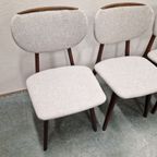 4 Vintage Stoelen Scandinavisch Teakhouten Stoelen Eetkamer thumbnail 3