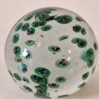 Vintage Presse Papier Paperweight Glazen Bol Murano ? thumbnail 6
