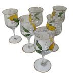 Paul Nagel - Set Of 6 - Hand Painted (Wine) Glasses From The ‘Tiffany’ Series - Made In Germany thumbnail 6