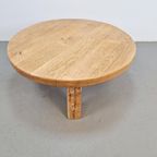 Brutalistische Ronde Salontafel Massief Eiken ´60 Japandi thumbnail 13