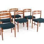 Set 6 Carl Ekström Voor Albin Johansson Stoelen Vintage thumbnail 17