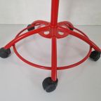 Vintage Ikea Tractor Seat Design Kruk Rood. thumbnail 5