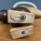 Danish Teak Figurine Of Man With Basket 1960S thumbnail 4