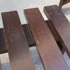 Vintage Houten Lattenbank Salontafel Bijzettafel, P/p/s thumbnail 4