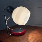 Vintage Bureaulamp Glas En Metaal thumbnail 3