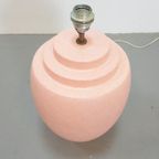 Xl Vintage Kostka Tafellamp Keramiek France 1980 Pastel Roze thumbnail 10