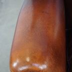 Vintage Schapenleren Oorfauteuil Met Een Heerlijk Zitcomfort En Een Mooi Patina thumbnail 13