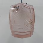 Art Deco Hanglamp Met Roze Glazen Kap thumbnail 10