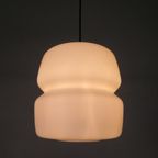 Vintage Hanglamp Met Opaline Glazen Bol, Jaren 60 thumbnail 12