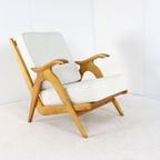 Vintage Fauteuil Eiken Nieuw Gestoffeerd | 2 Beschikbaar 'nederweert' thumbnail 2