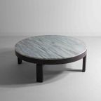 Vintage Rond Mid-Century Marmer Salontafel thumbnail 2