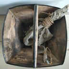 Antieke Rijstmand Opbergmand Met Doek thumbnail 2