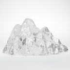 Grote Ijsberg Glazen Kandelaar, 1970S thumbnail 3
