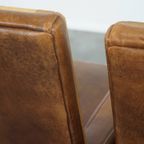 Set Van 2 Mooie En Comfortabele Schapenleren Art Deco Design Fauteuils Met Een Prachtige Kleur thumbnail 6