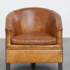 Unieke, Tijdloze Vintage Schapenleren Art Deco Design Fauteuil Van Bart Van Bekhoven thumbnail 9