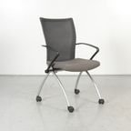 Haworth Comforto 99 Vergaderstoel, Grijs / Zwart Mesh, Verrijdbaar, 4-Poot Onderstel thumbnail 2