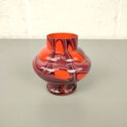 Vintage Rood Glazen Kralik Vaasje thumbnail 6