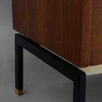 Mid-century Vintage Wandkast Met Verlichting In Teak, België 1960s thumbnail 9