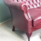 Rundlederen Vintage 2 Zits Chesterfield Bank thumbnail 2
