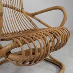 Bamboe Fauteuil, Door Tito Agnoli, Jaren 60 thumbnail 19