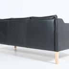 Danish Design Black Leather Sofa From Mogens Hansen thumbnail 6