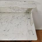 Vintage Frans Dressoir Commode, Ladekast Badkamermeubel Met Marmer Blad 903 thumbnail 16