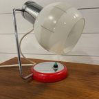 Vintage Bureaulamp Glas En Metaal thumbnail 4