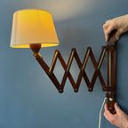 Teak Wood Deense Stijl Schaarlamp thumbnail 2