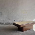 Vintage Leather And Travertine 2 Coffee Tables thumbnail 10