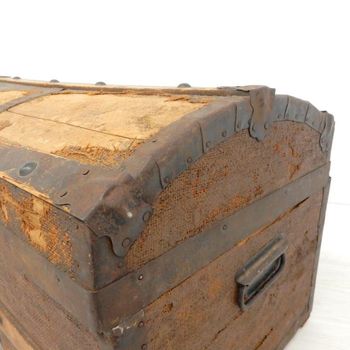Vintage Kist Koffer Dekenkist Scheepskist Antiek Mid Century