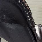 Zwarte Leer Vliender Fauteuil Stoel thumbnail 9