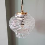 Mooie Franse Hanglamp In Een Prachtige 'Bubble Design' En Met Ketting Met Messing Delen. thumbnail 4