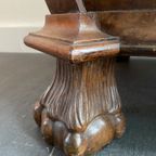 Antieke Hollandse Wortelnoten Buik Secretaire / Klepbureau thumbnail 8