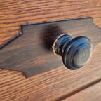 Antieke Vintage Eiken Vitrinekast, Art Deco Style, Kast thumbnail 4
