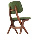 Set 6 Scissor Chairs Stoelen Attr Louis Van Teeffelen Vintage thumbnail 12