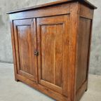 Antieke Kast Dressoir Eikenhout 19E Eeuws 115X114 Cm thumbnail 9