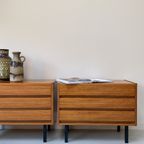Vintage Houten Ladekast Met 3 Lades thumbnail 4