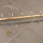 Vintage Messing Wandkapstok, 92 Cm thumbnail 4