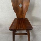 10x Vintage Brutalist Stoelen – Eik thumbnail 10