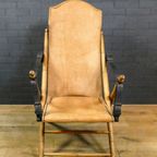 Antique Safari Campaign Lounge Folding Chair, Spain 19Th Century thumbnail 3