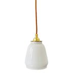 Vintage Hanglampje Melkglas Hoogglans Goud thumbnail 2
