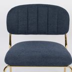 Jolien Fauteuil Goud/Donkerblauw thumbnail 8