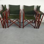 Unieke En Zeldzame Jaren 50 Green Brothers 'foldable' Regisseursstoelen Bridge Tafelset thumbnail 16