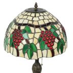 Art Deco Tiffany Stijl Tafellamp Met Organische Voet Jaren 70 thumbnail 5