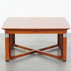 In Goede Staat Verkerende Art Deco Schuitema Design Salontafel Met Uitschuifbare Delen thumbnail 7