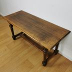 Landelijk, Brocante, Eiken Salontafeltje, Sidetable. 040601 thumbnail 7