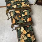 Vintage Nesting Tables / Mimiset Met Onyx Bladen Regency Stijl thumbnail 7