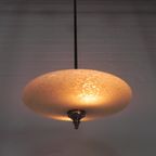 Art Deco Hanglamp Met Gewolkte Glazen Schaal, Jaren 30 thumbnail 10