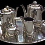 Wellner Soehne Verzilverd Koffie/theeservies. thumbnail 7